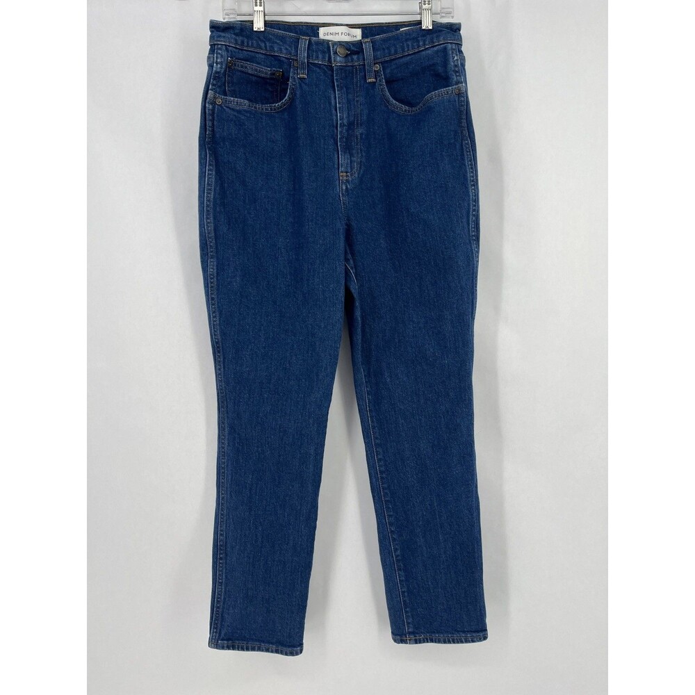 Aritzia Denim Forum The Anjelica High Rise Slim Jeans Size 32 Dark Wash